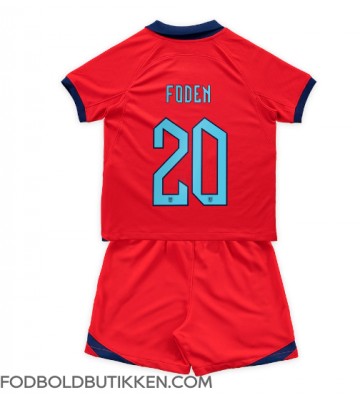 England Phil Foden #20 Udebanetrøje Børn VM 2022 Kortærmet (+ Korte bukser)